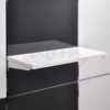 Półka z płyty laminowanej 63,8x30 biały/czarny połysk